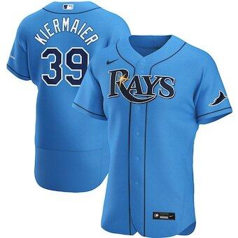 Mens Tampa Bay Rays Kevin Kiermaier Cool Base Replica Jersey Light Blue