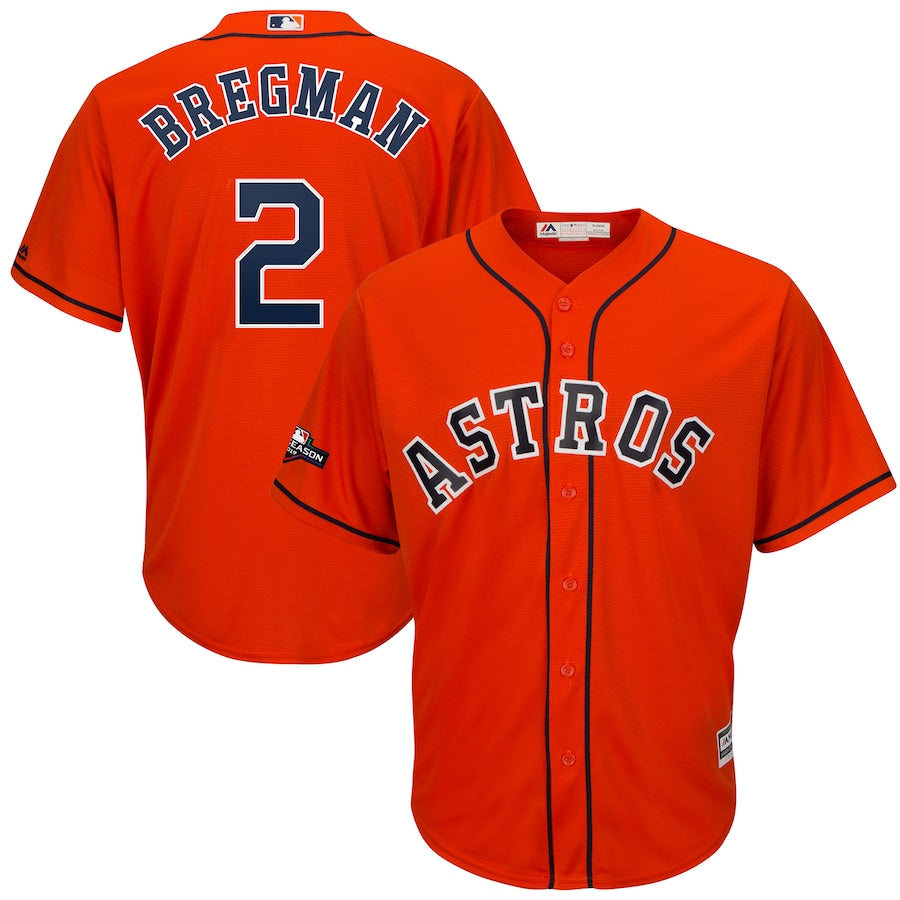 Mens Houston Astros Alex Bregman Cool Base Replica Jersey Orange