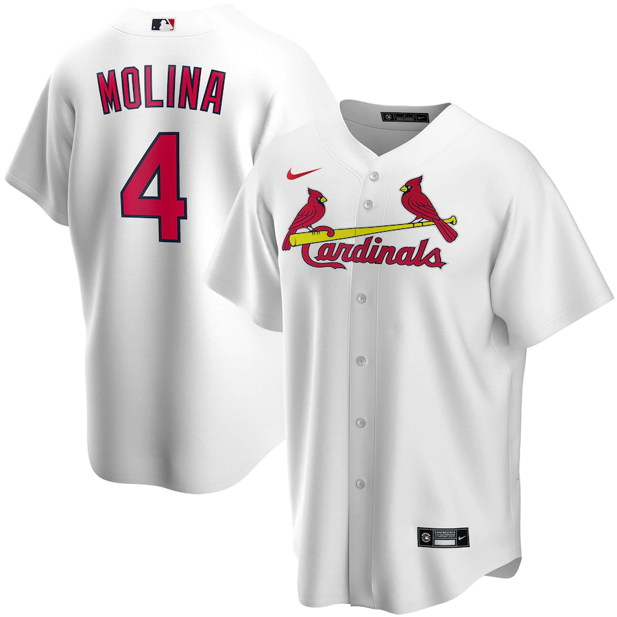Youth St. Louis Cardinals Yadier Molina Cool Base Replica Jersey White