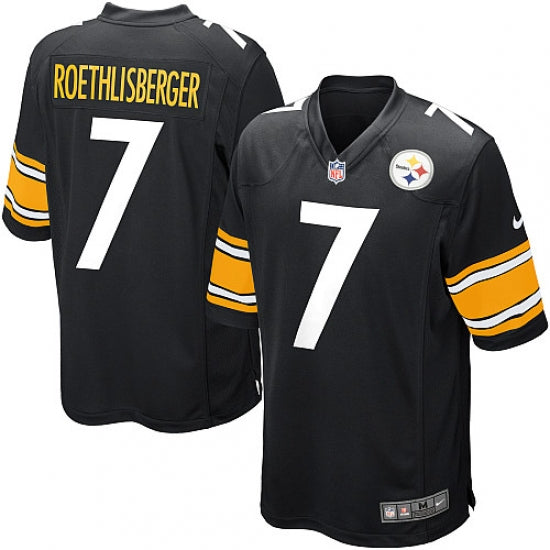 Men's Pittsburgh Steelers Ben Roethlisberger Game Jersey Black